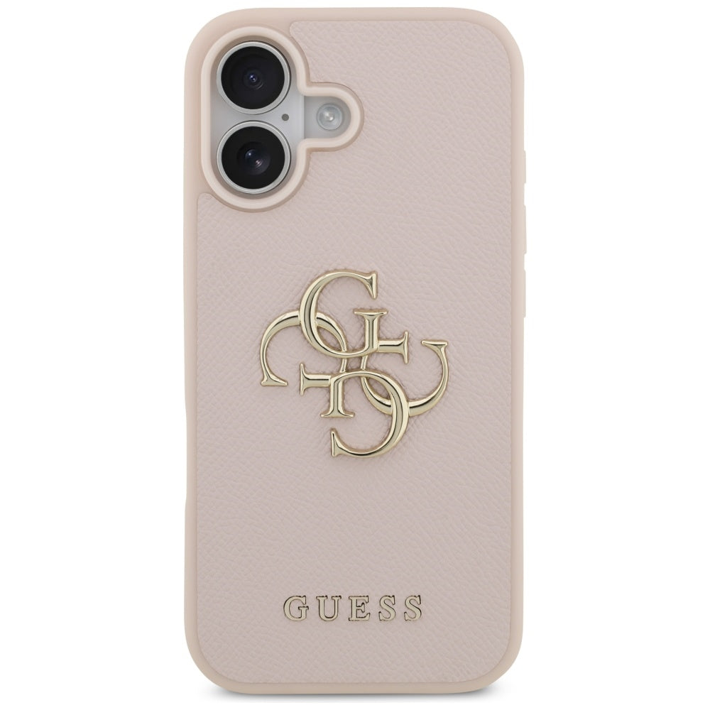 Husa de protectie Guess Hardcase 4G Grained Big and Classic Logo (GUHCP17SPGT4MBP) compatibil cu iPhone 17, Roz