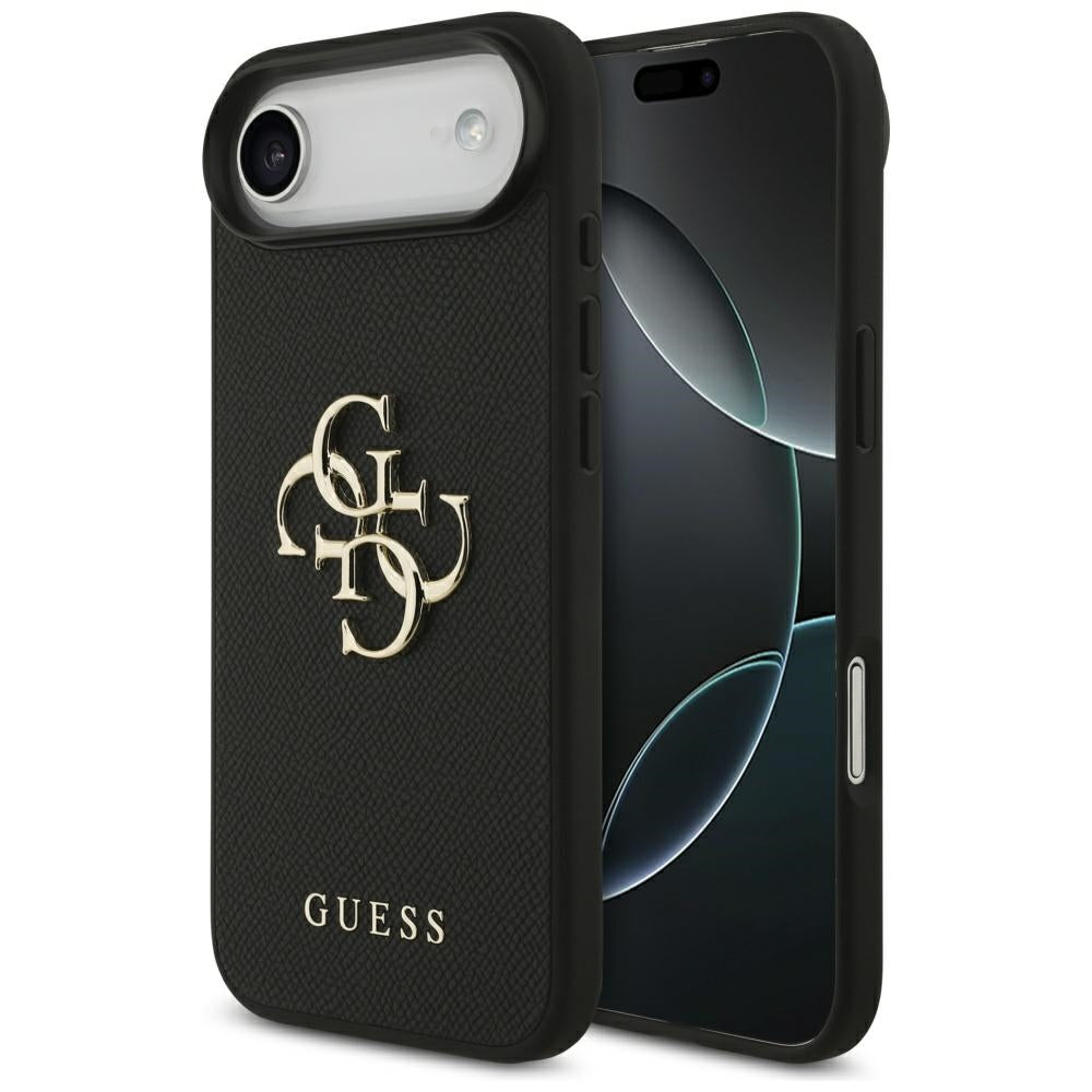 Husa de protectie Guess Hardcase 4G Grained Big and Classic Logo (GUHCP17MPGT4MBK) compatibil cu iPhone 17 Air, Negru