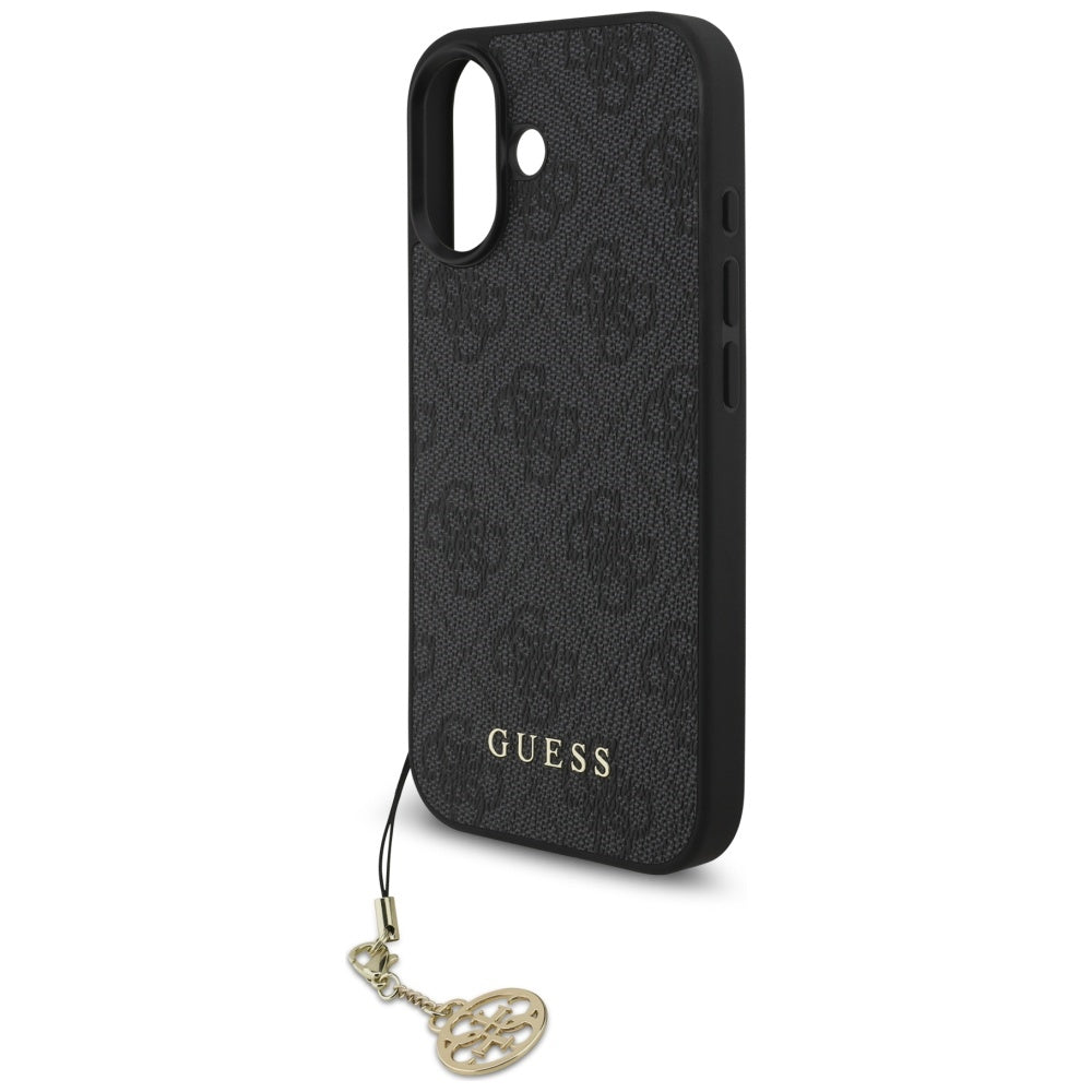 Husa de protectie Guess Hardcase 4G Charm Cradle MagSafe (GUHMP17SGF4GCK) compatibil cu iPhone 17, Negru