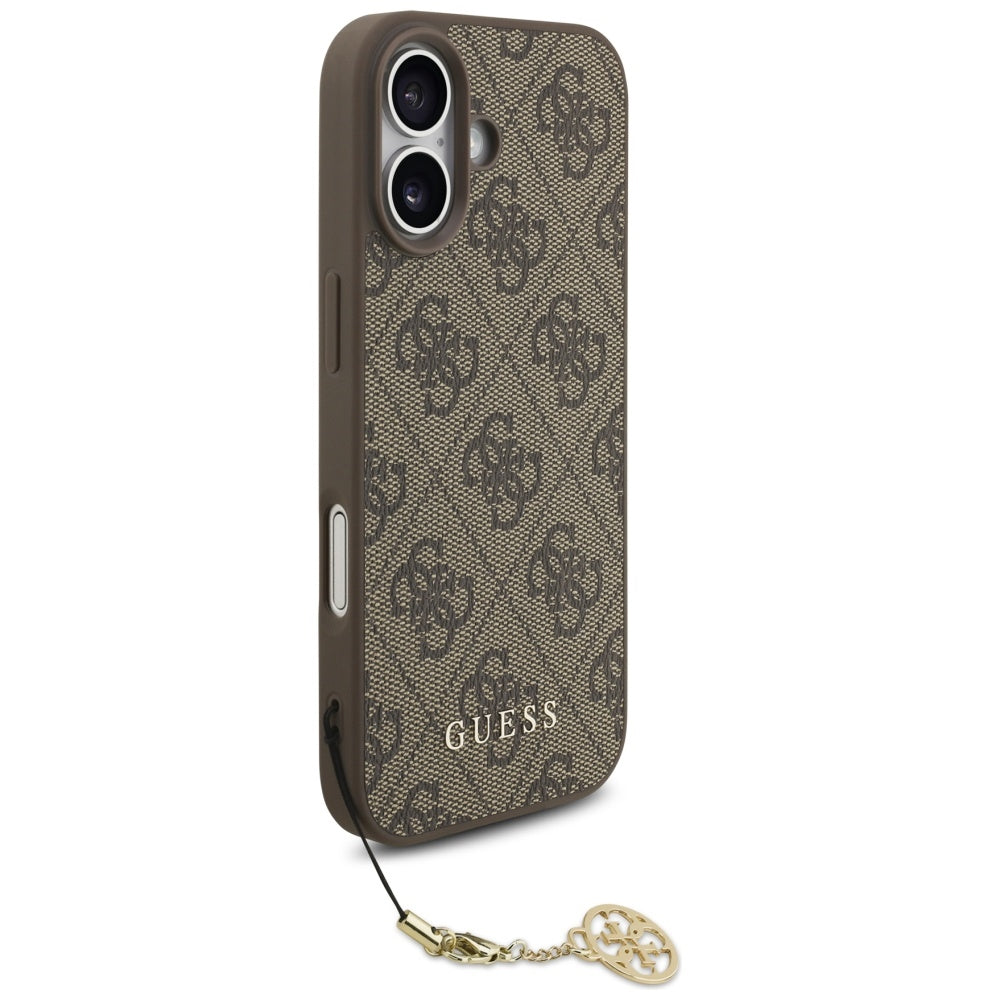 Husa de protectie Guess Hardcase 4G Charm Cradle MagSafe (GUHMP17SGF4GCW) compatibil cu iPhone 17, Maro