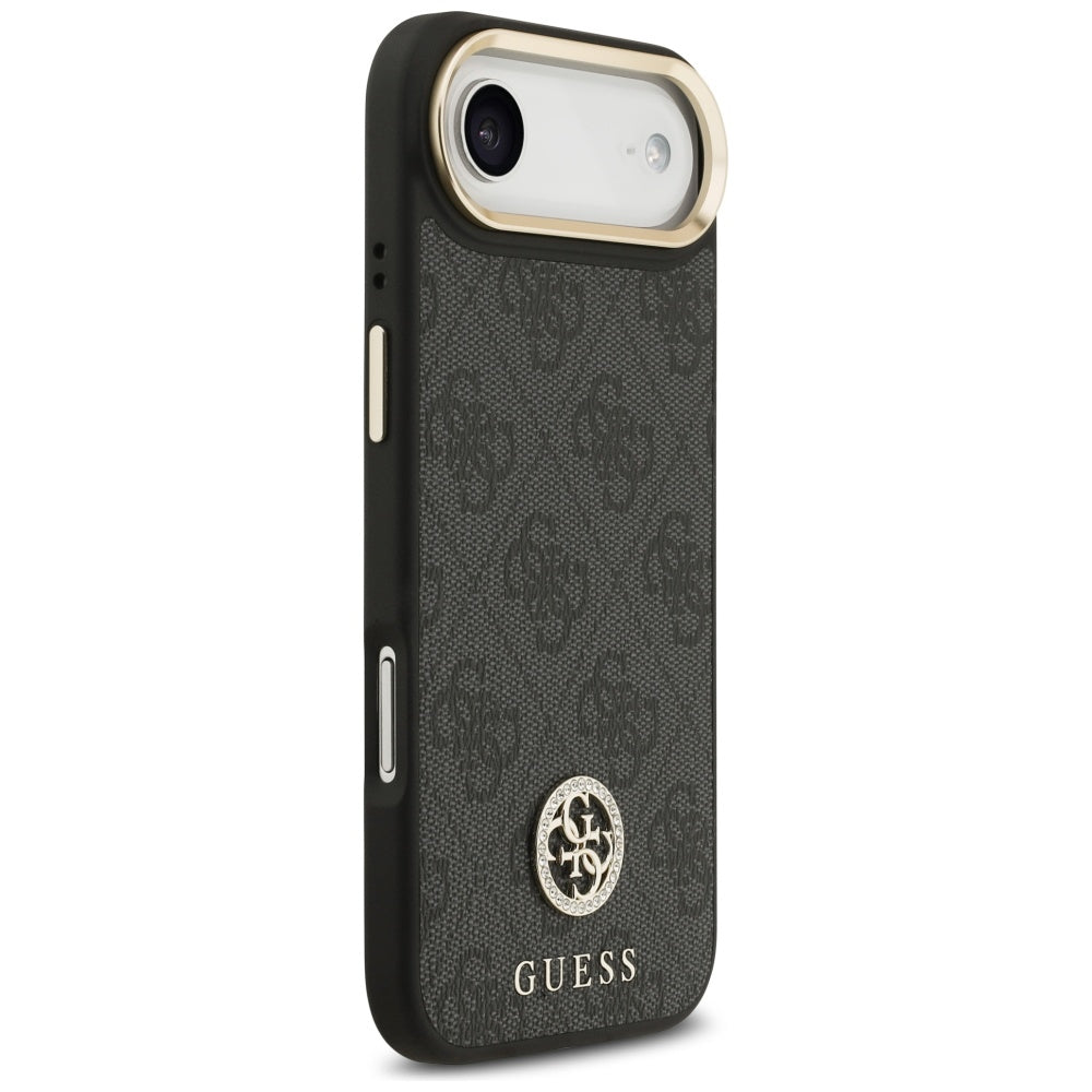 Husa de protectie Guess Hardcase 4G Strass Logo MagSafe (GUHMP17MP4GRMDEK) compatibil cu iPhone 17 Air, Negru
