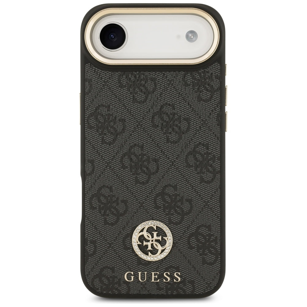 Husa de protectie Guess Hardcase 4G Strass Logo MagSafe (GUHMP17MP4GRMDEK) compatibil cu iPhone 17 Air, Negru