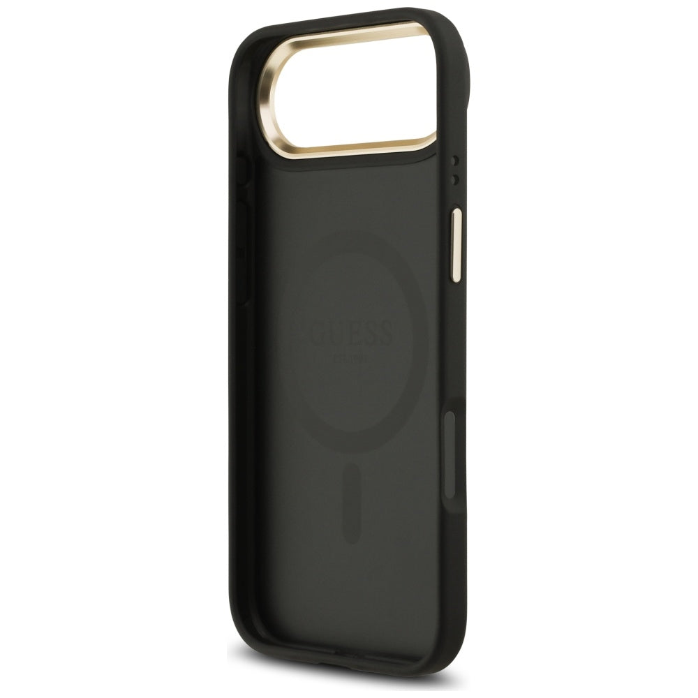 Husa de protectie Guess Hardcase 4G Strass Logo MagSafe (GUHMP17MP4GRMDEK) compatibil cu iPhone 17 Air, Negru
