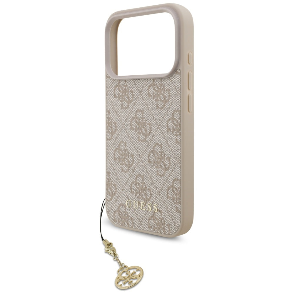 Husa de protectie Guess Hardcase 4G Charm Cradle MagSafe (GUHMP17LGF4GCP) compatibil cu iPhone 17 Pro, Roz