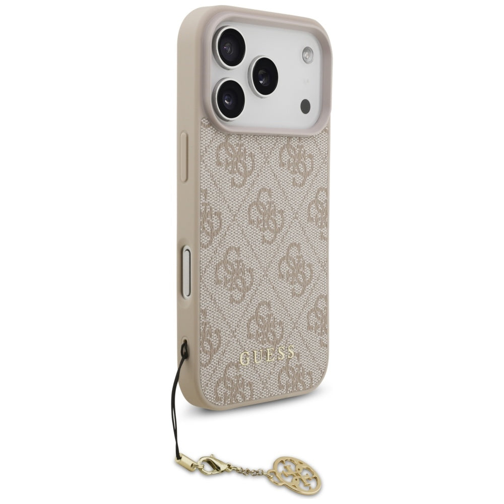 Husa de protectie Guess Hardcase 4G Charm Cradle MagSafe (GUHMP17LGF4GCP) compatibil cu iPhone 17 Pro, Roz