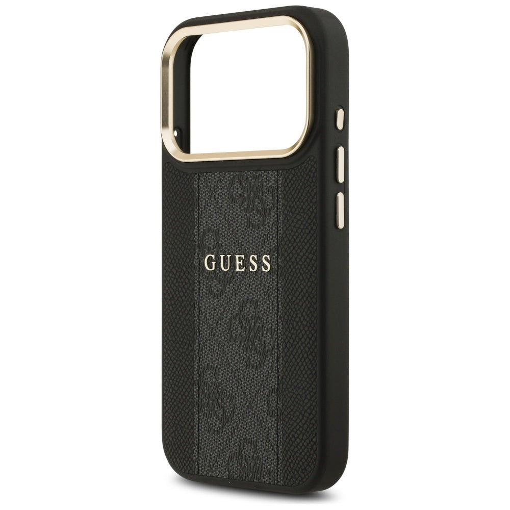 Husa de protectie Guess Hardcase 4G Stripe MagSafe (GUHMP17XPG4SEMCK) compatibil cu iPhone 17 Pro Max, Negru