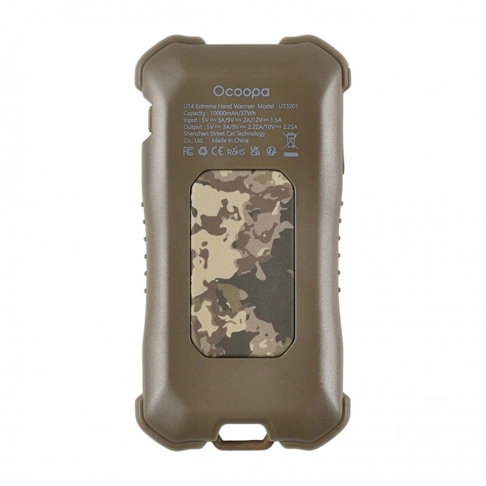 Ocoopa Hand Warmer UT4 Extreme (UT3201-MC-GN), with Power Bank, Built-in Flashlight, IP56, Type-C, 10000mAh, Camouflage