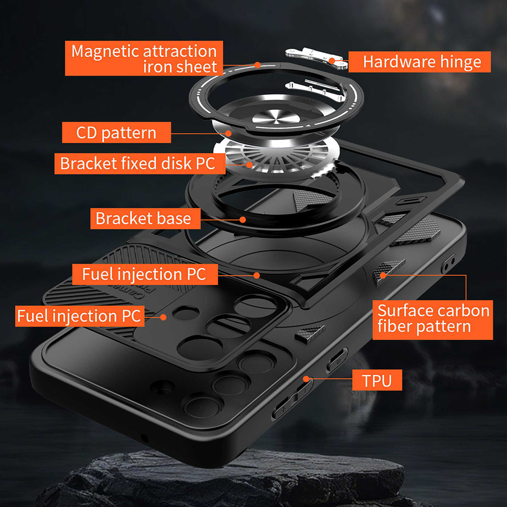 Husa de protectie Techsuit RuggedCam compatibil cu Samsung Galaxy A17 5G / A17 4G / M17 / F17, Mov