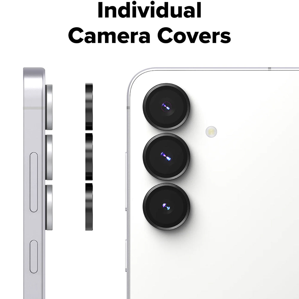 Folie de protectie Ringke Camera Lens Frame Glass (set de 2) compatibil cu Samsung Galaxy S25 FE, Negru
