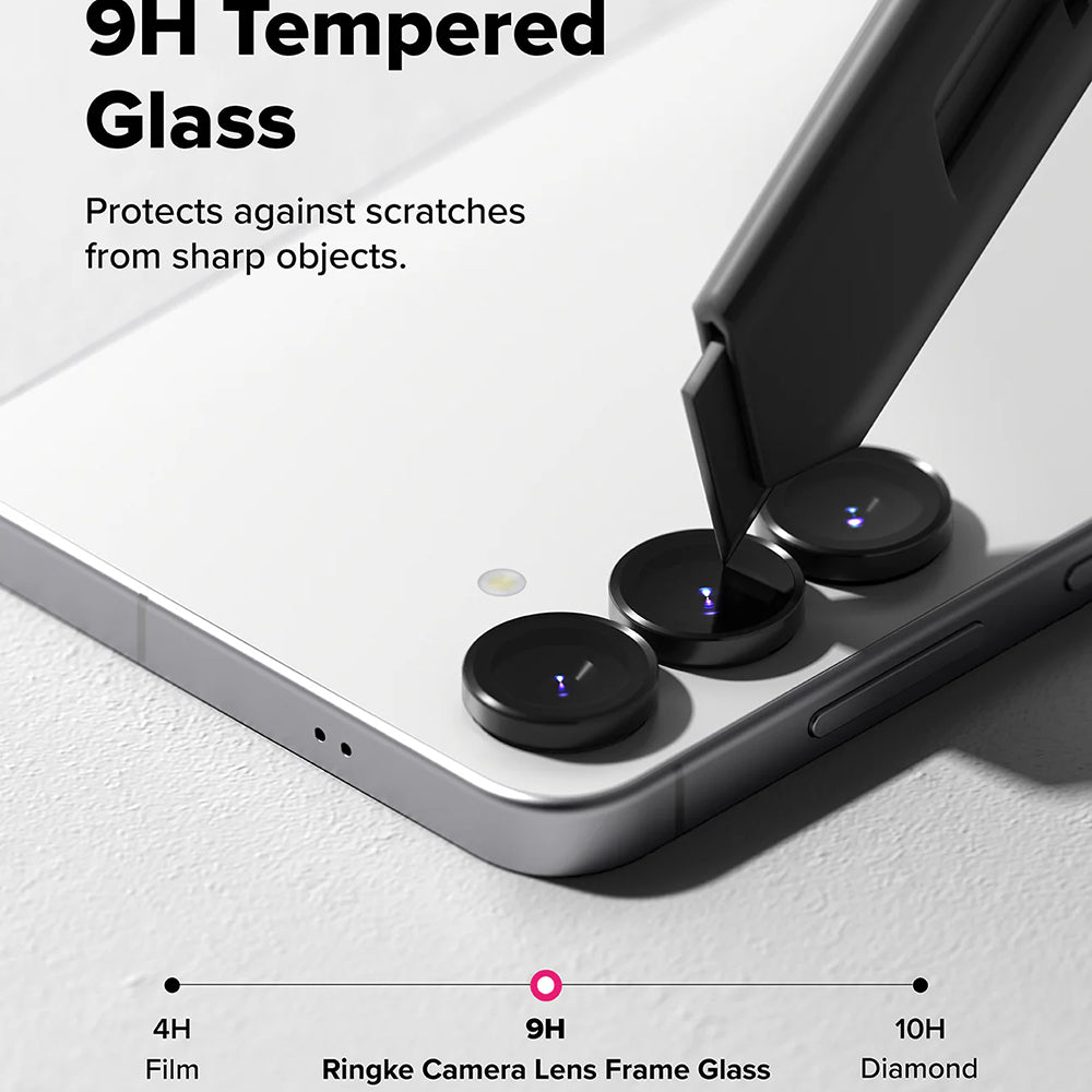 Folie de protectie Ringke Camera Lens Frame Glass (set de 2) compatibil cu Samsung Galaxy S25 FE, Negru