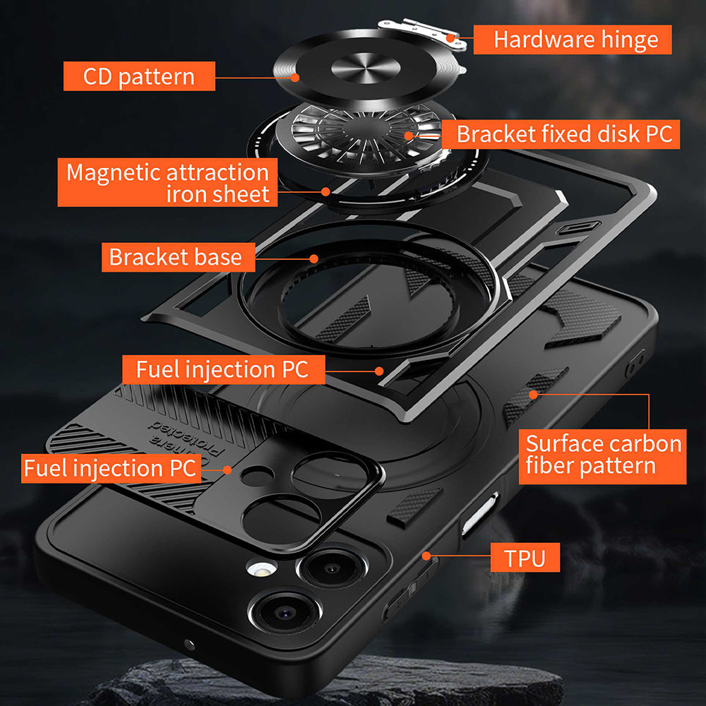 Husa de protectie Techsuit RuggedCam compatibil cu Samsung Galaxy A07 4G, Gri