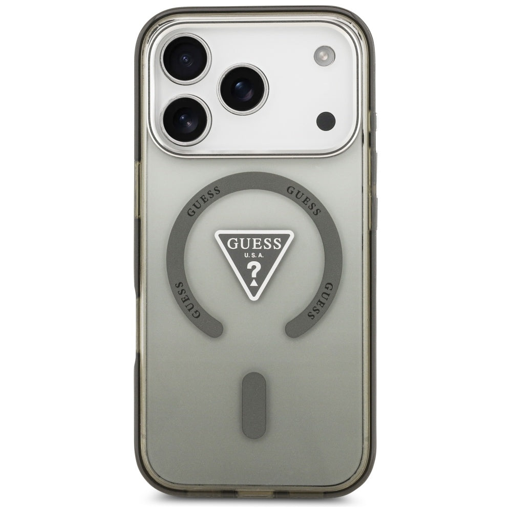 Husa de protectie Guess IML Gradient Triangle Logo MagSafe (GUHMP17XHGTMLCGA) compatibil cu iPhone 17 Pro Max, Kaki