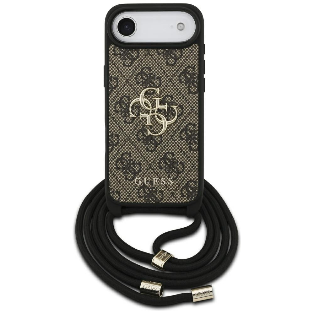 Husa de protectie Guess Crossbody Cord 4G Big Logo (GUHCP17MP4GMGCRW) compatibil cu iPhone 17 Air, Maro