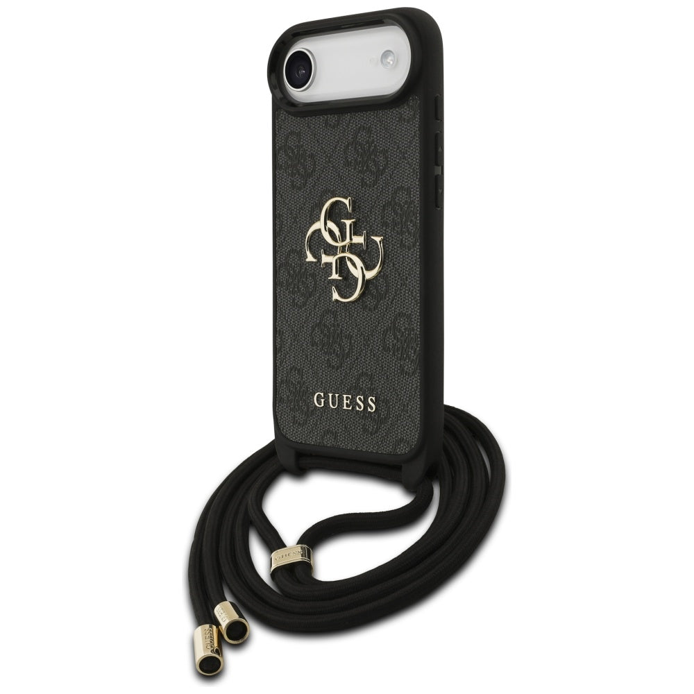Husa de protectie Guess Crossbody Cord 4G Big Logo (GUHCP17MP4GMGCRK) compatibil cu iPhone 17 Air, Negru