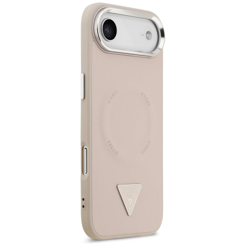 Husa de protectie Guess Hardcase Triangle Logo MagSafe (GUHMP17MPSDTSCMP) compatibil cu iPhone 17 Air, Roz