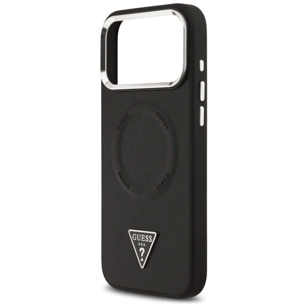 Husa de protectie Guess Hardcase Triangle Logo MagSafe (GUHMP17XPSDTSCMK) compatibil cu iPhone 17 Pro Max, Negru