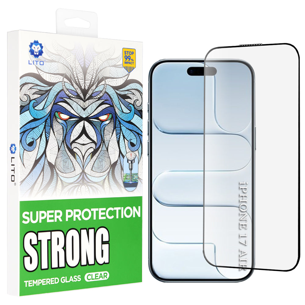 Folie de protectie Lito D+ Max Strong compatibil cu iPhone 17 Air, Negru