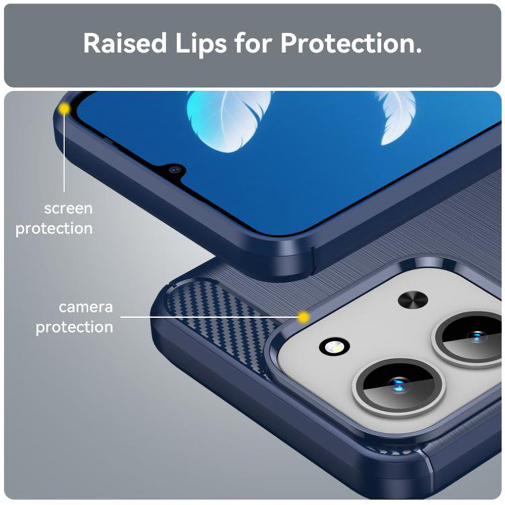 Husa de protectie Techsuit Carbon Silicone compatibil cu Xiaomi Redmi 15C 4G / Redmi 15C 5G / Poco C85 4G, Albastru