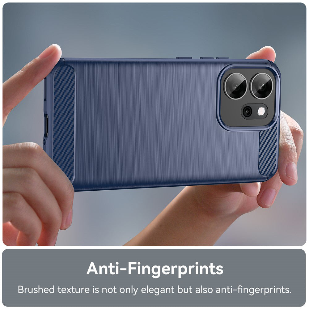 Husa de protectie Techsuit Carbon Silicone compatibil cu Oppo Reno14 F / Reno14 FS 5G, Albastru
