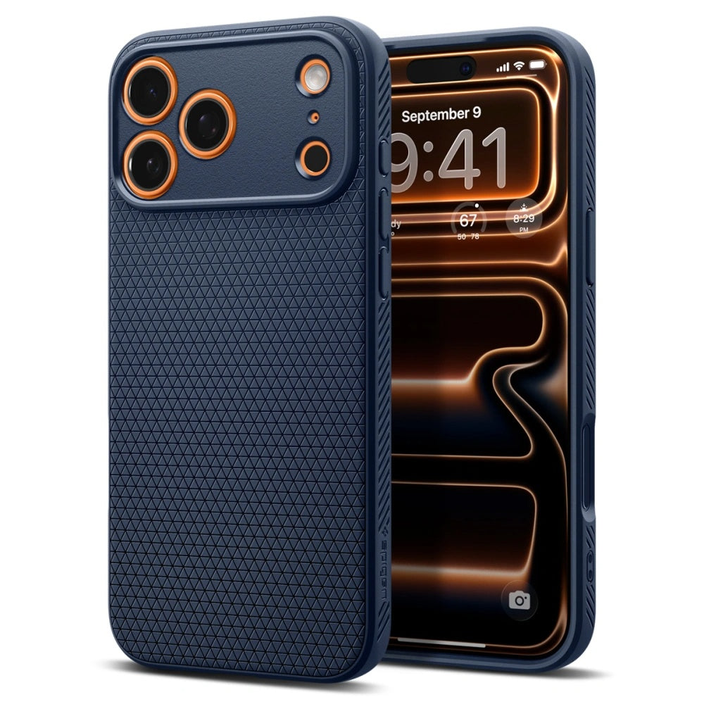 Husa de protectie Spigen Liquid Air (ACS10266) compatibil cu iPhone 17 Pro Max, Bleumarin
