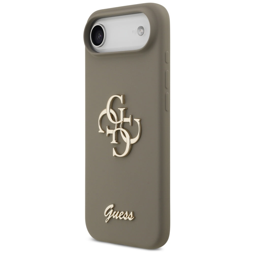 Husa de protectie Guess Silicone Big 4G Script (GUHCP17MSC4GSMW) compatibil cu iPhone 17 Air, Maro