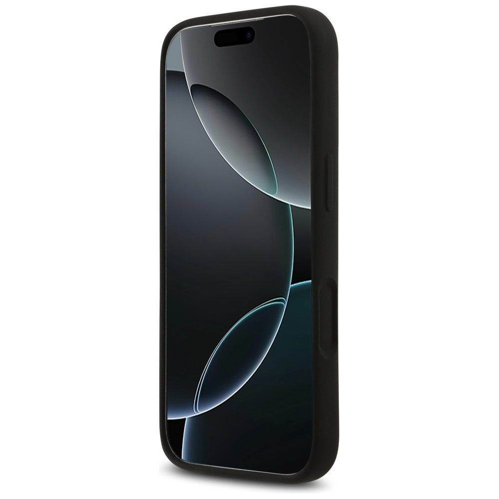 Husa de protectie Guess Silicone Big 4G Script (GUHCP17LSC4GSMK) compatibil cu iPhone 17 Pro, Negru