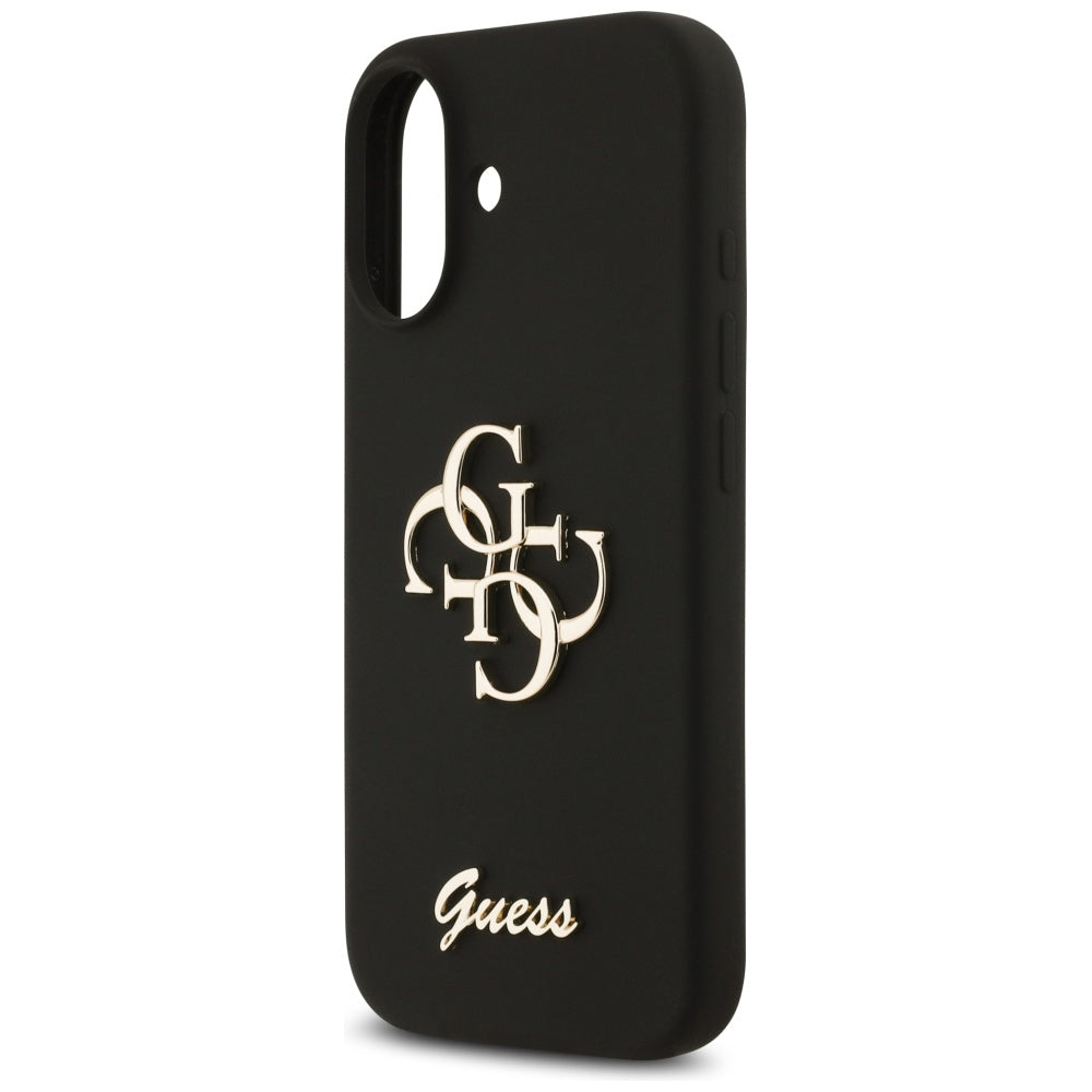 Husa de protectie Guess Silicone Big 4G Script (GUHCP17SSC4GSMK) compatibil cu iPhone 17, Negru
