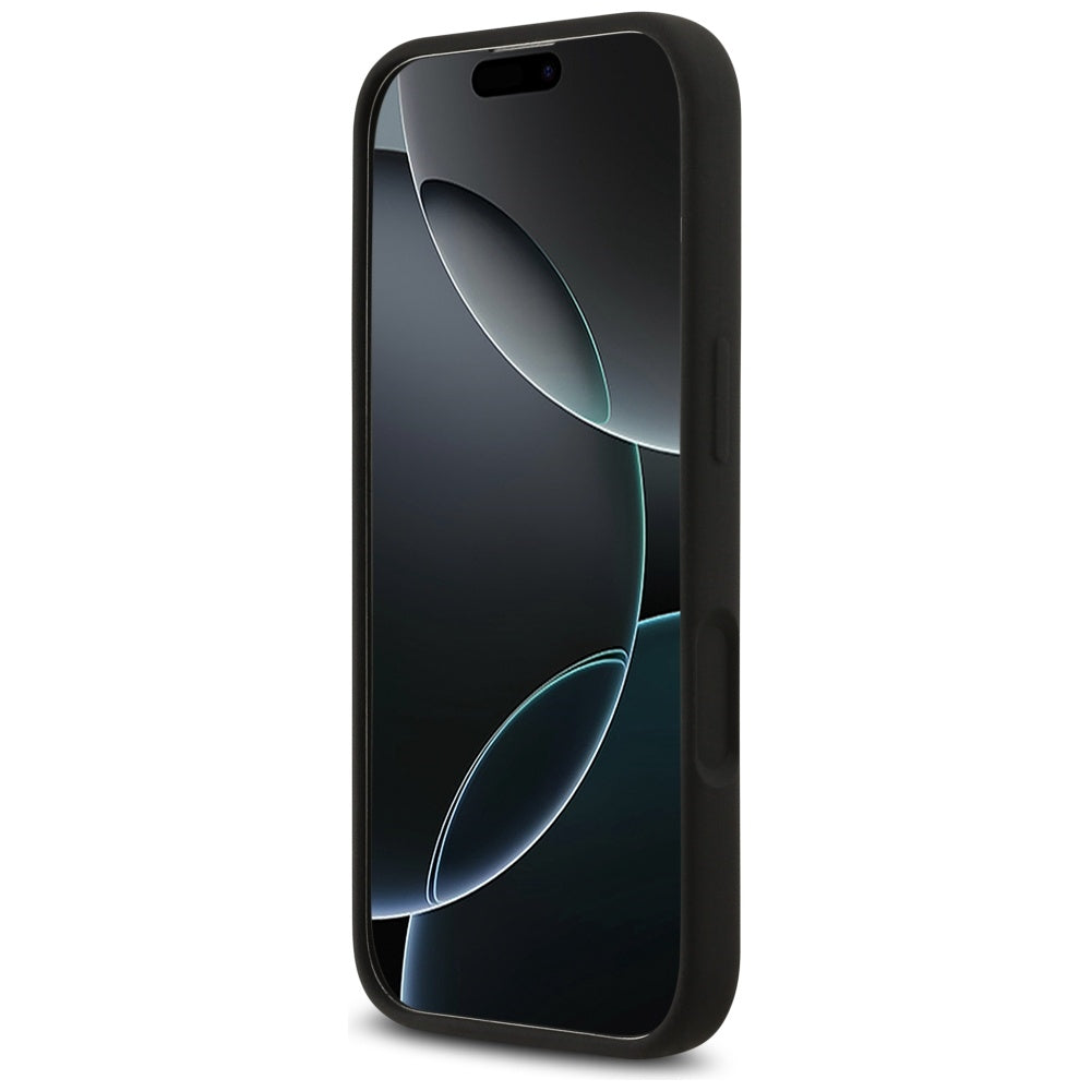 Husa de protectie Guess Silicone Big 4G Script (GUHCP17SSC4GSMK) compatibil cu iPhone 17, Negru