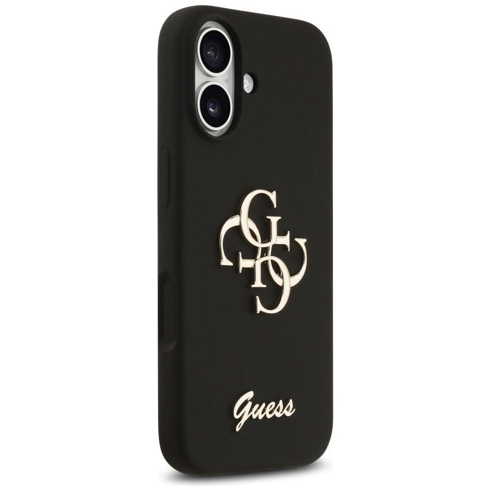 Husa de protectie Guess Silicone Big 4G Script (GUHCP17SSC4GSMK) compatibil cu iPhone 17, Negru