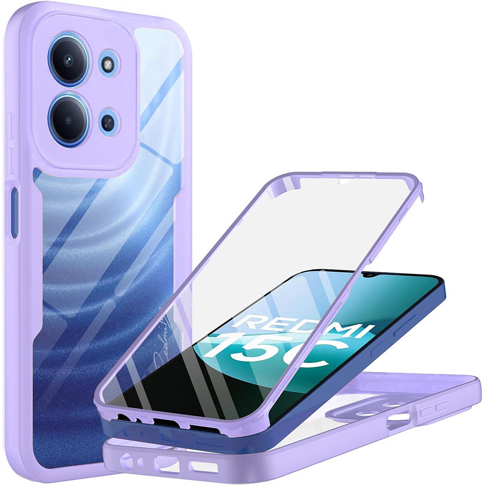 Folie de protectie Techsuit ColorVerse 360 Series + compatibil cu Xiaomi Redmi 15C 4G / Redmi 15C 5G, Mov