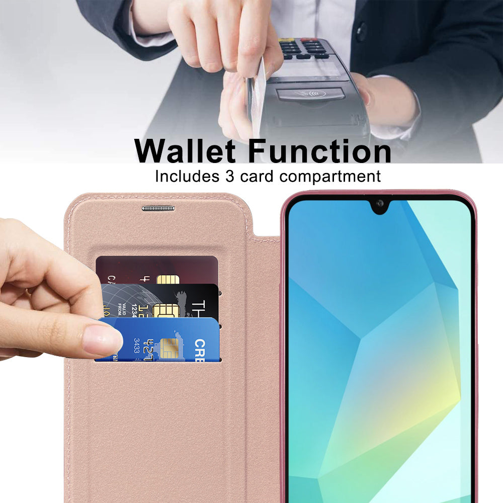 Husa de protectie Techsuit SmartMag Book compatibil cu Samsung Galaxy A17 5G / A17 4G / M17 / F17, Roz
