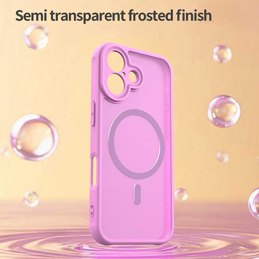 Husa de protectie Techsuit HaloFrost II MagSafe compatibil cu iPhone 16, Roz