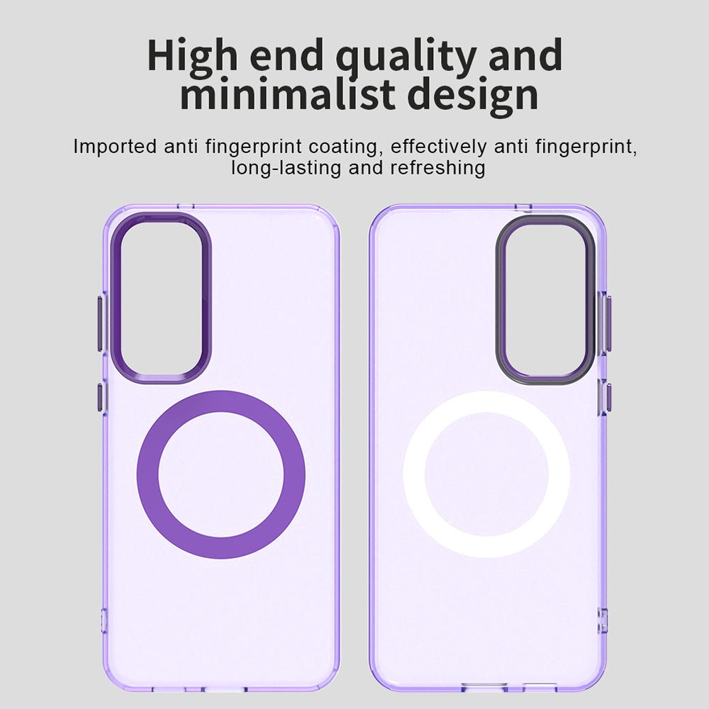 Husa de protectie Techsuit CandyCase MagSafe compatibil cu Samsung Galaxy S25 FE, Mov