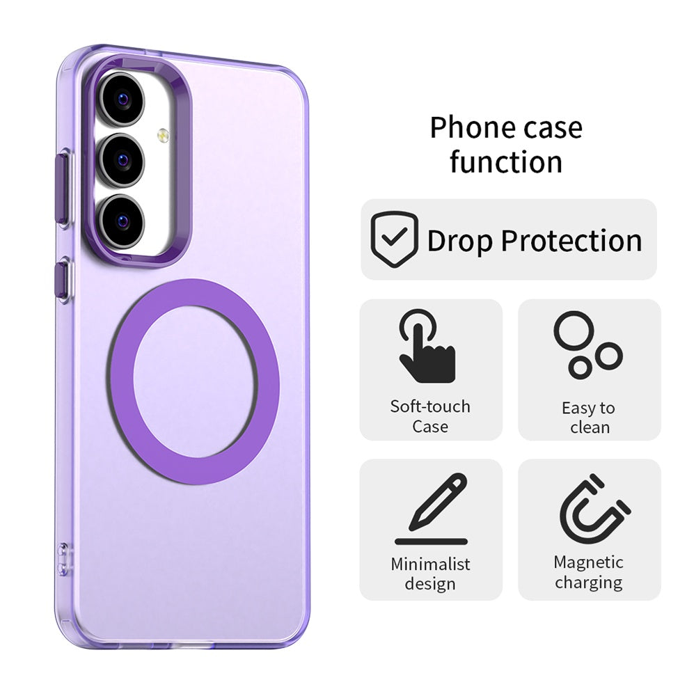 Husa de protectie Techsuit CandyCase MagSafe compatibil cu Samsung Galaxy S25 FE, Mov