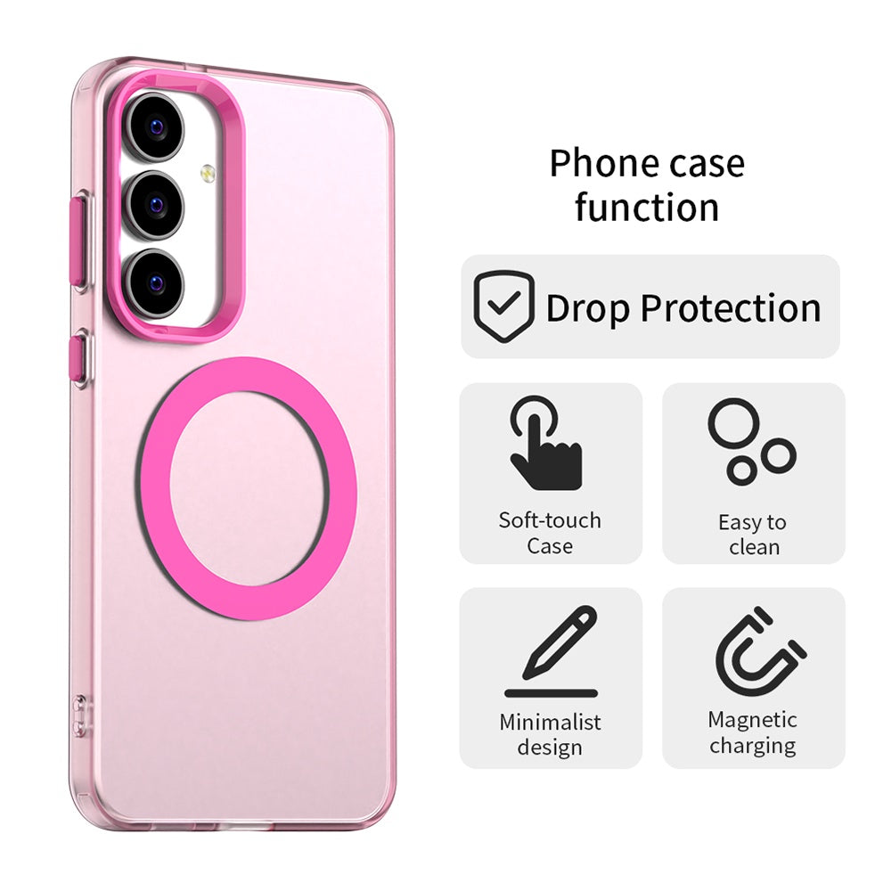 Husa de protectie Techsuit CandyCase MagSafe compatibil cu Samsung Galaxy S25 FE, Roz