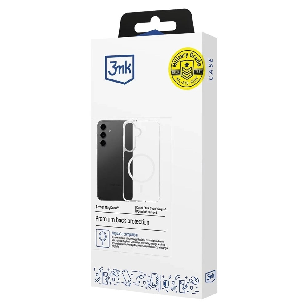 Husa de protectie 3mk Armor MagCase compatibil cu Samsung Galaxy S25 / S24, Transparent