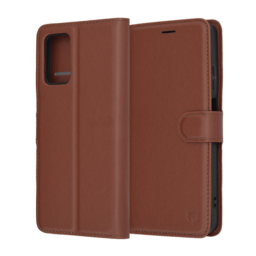 Husa de protectie Techsuit Leather Folio compatibil cu Motorola Moto G05 / E15, Maro