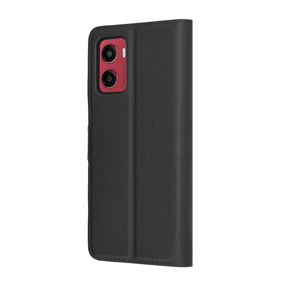 Husa de protectie Techsuit Leather Folio compatibil cu Motorola Moto G05 / E15, Negru