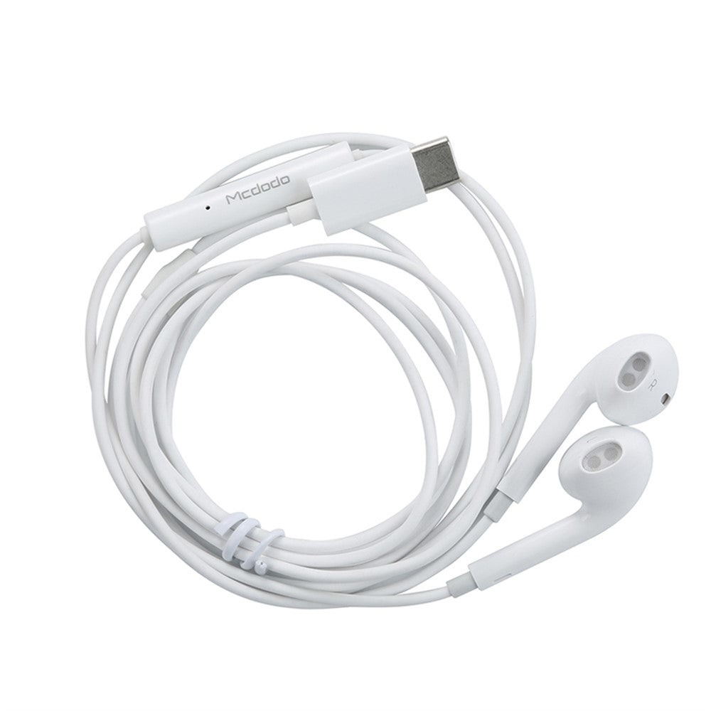 Casti Mcdodo Wired Earphones Element Series (HP-6071), In-Ear, Type-C, 1.2m, Alb