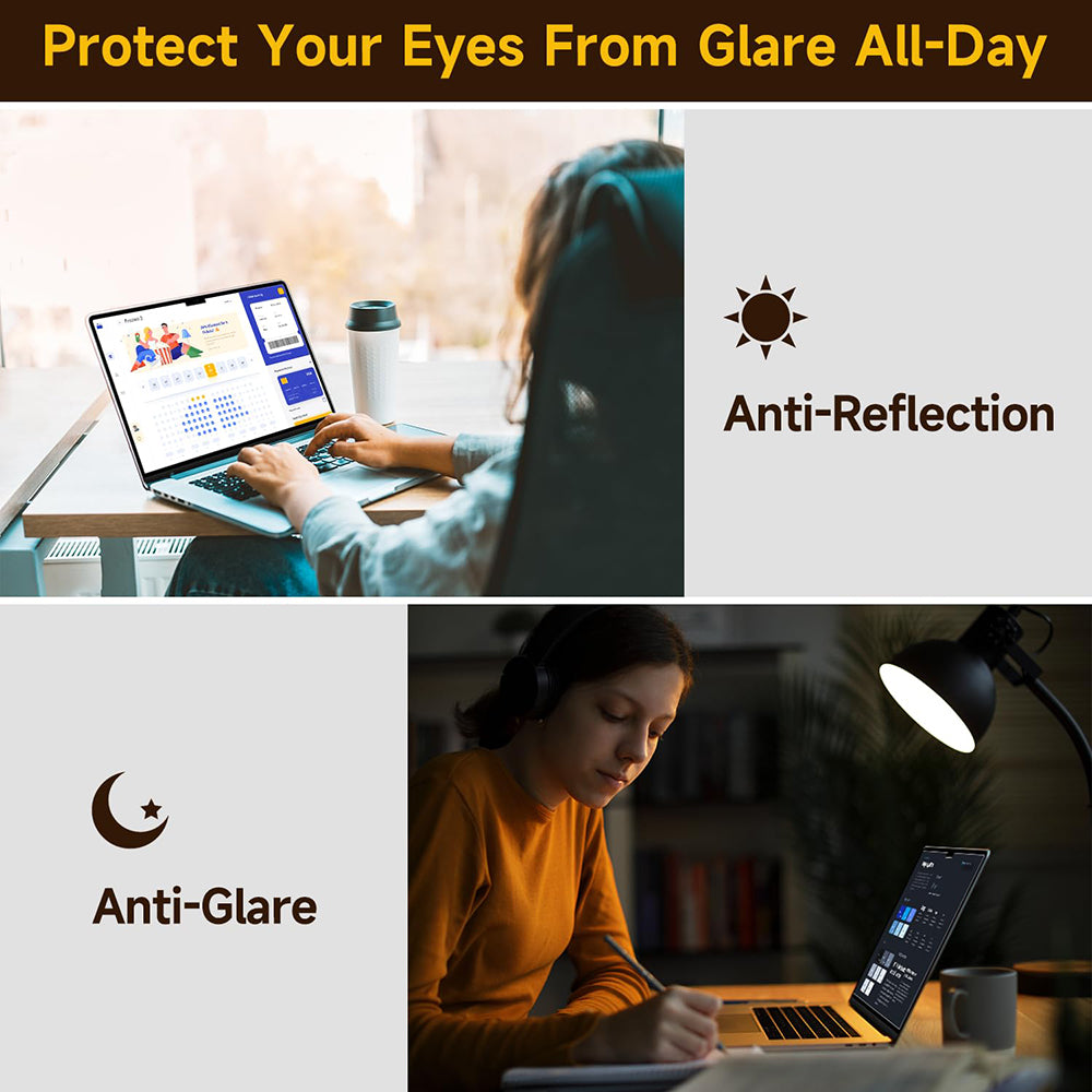 Husa de protectie MacBook Techsuit VisionProX Anti-Blue Light compatibil cu MacBook Air 15" (2023 / 2024), Transparent Mat