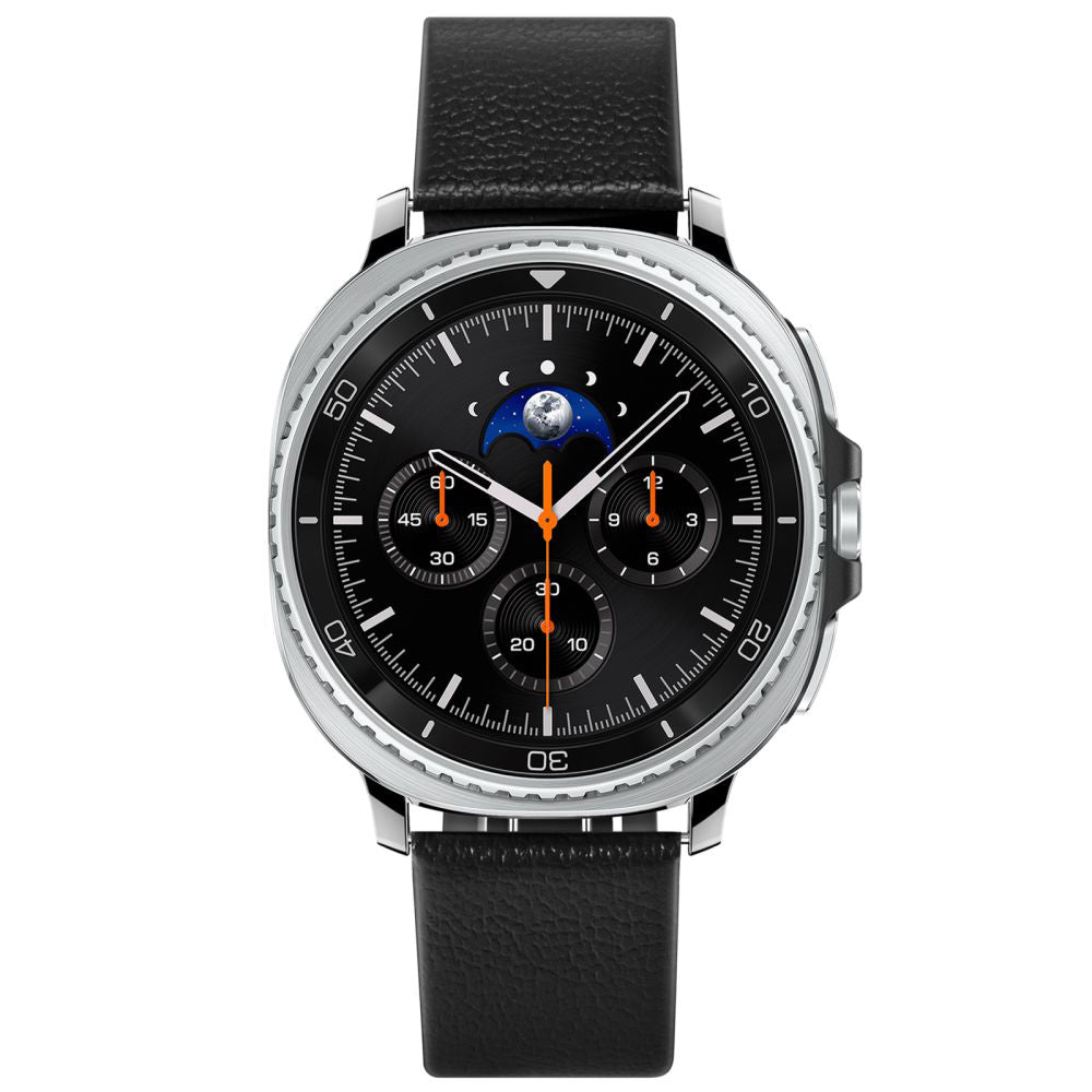 Accesoriu smartwatch Spigen Enzo (AMP10119) compatibil cu Samsung Galaxy Watch8 40mm/Watch8 44mm/Watch8 Classic, Genuine Goat Leather, Negru