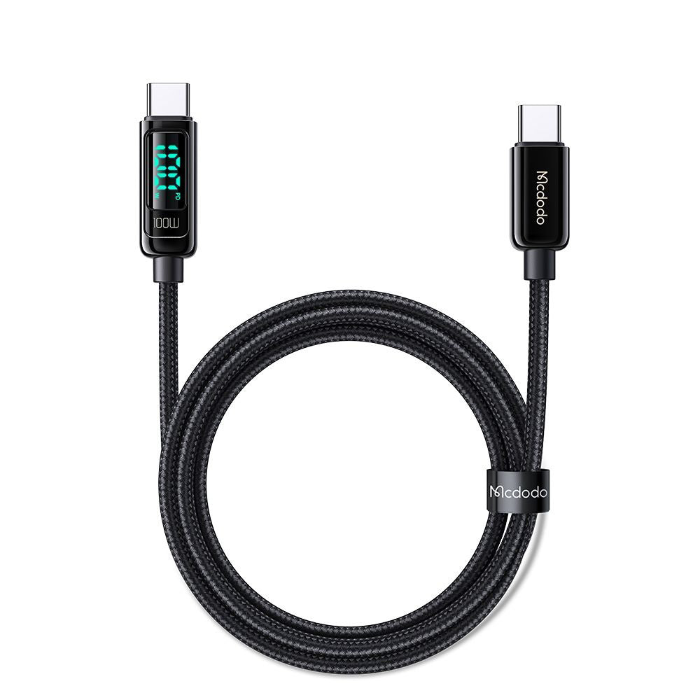 Cablu Mcdodo (CA-8820), USB-C to USB-C, 100W, Digital Display, 1.2m, Negru