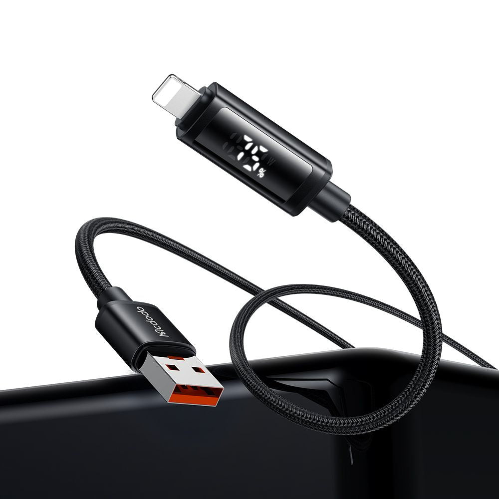 Cablu Mcdodo (CA-7970), USB-A to Lightning, Dual LED Display, 3A, 1.2m, Negru