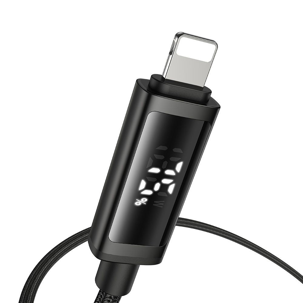 Cablu Mcdodo (CA-7990), USB-C to Lightning, Dual LED Display, 36W, Fast Charging, 1.2m, Negru