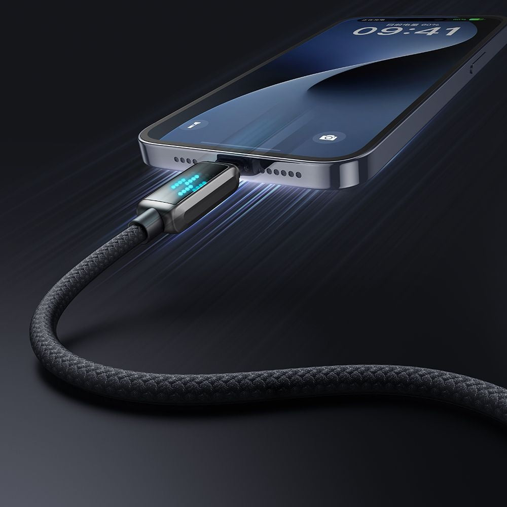 Cablu Mcdodo (CA-2630), USB-C to Lightning, 36W, LED Display, PD Fast Charging, 1.2m, Negru