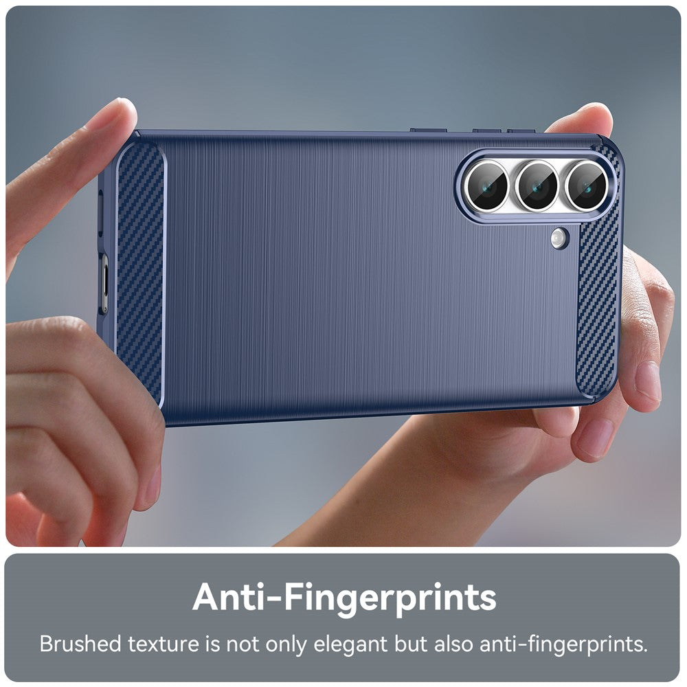 Husa de protectie Techsuit Carbon Silicone compatibil cu Samsung Galaxy S25 FE, Albastru