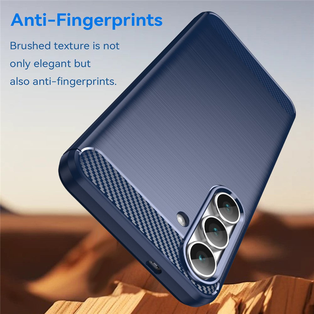 Husa de protectie Techsuit Carbon Silicone compatibil cu Samsung Galaxy S25 FE, Albastru