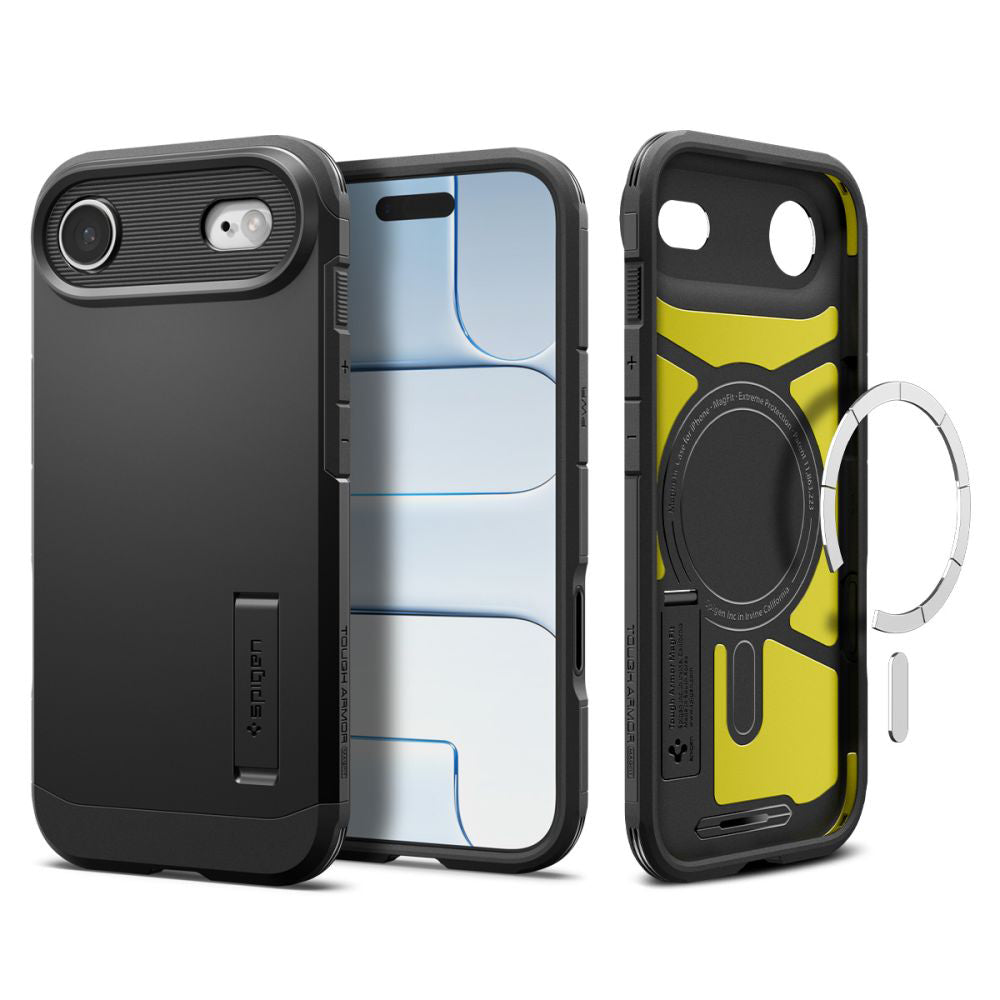 Husa de protectie Spigen Tough Armor "T" MagSafe (ACS10324) compatibil cu iPhone 17 Air, Negru