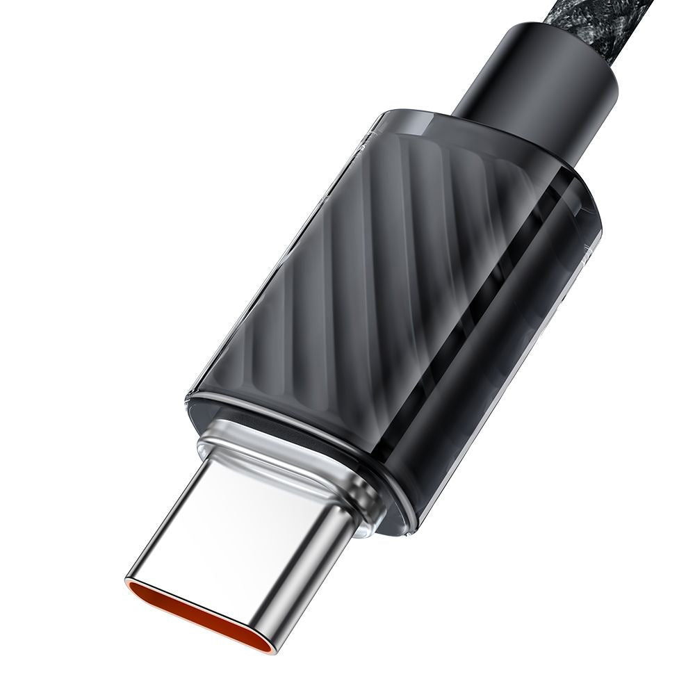 Cablu Mcdodo (CA-3650), Type-C to USB-A, Transparent Design, 100W, 1.2m, Negru