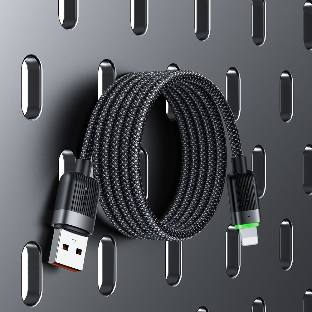 Cablu Mcdodo Self-Winding Series (CA-6000), USB-A to Lightning, 3A, 1.2m, Negru